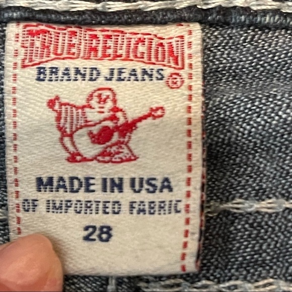 True Religion Dark Wash Low Rise Flare Leg Jeans - Picture 12 of 13